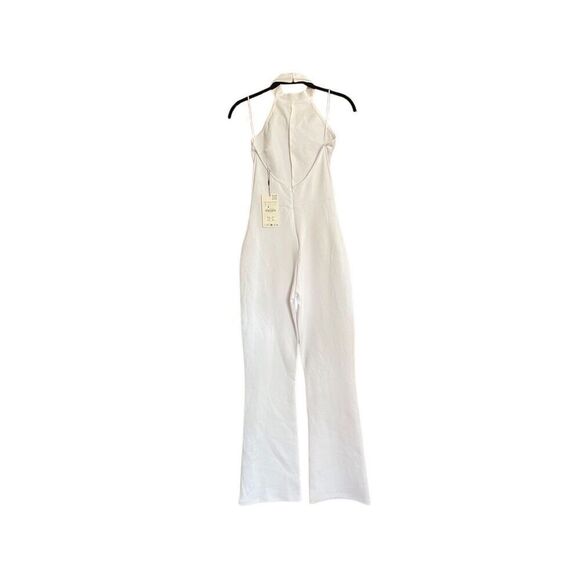 Zara NWT women’s white one piece jumpsuit size small - Picture 4 of 7
